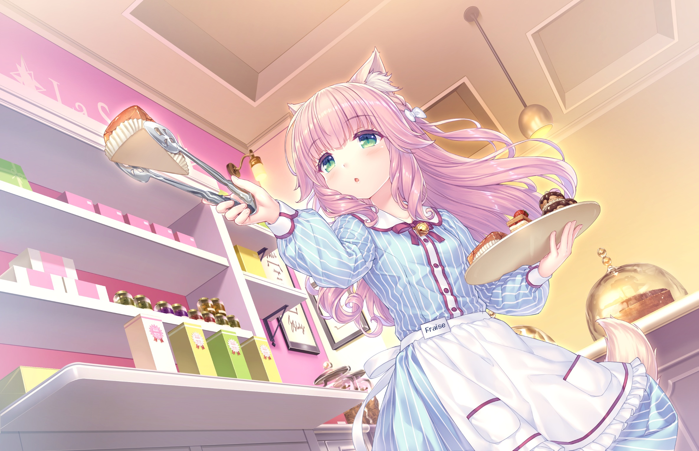 neko works sayori nekopara fraise animal ears game cg maid tail ...